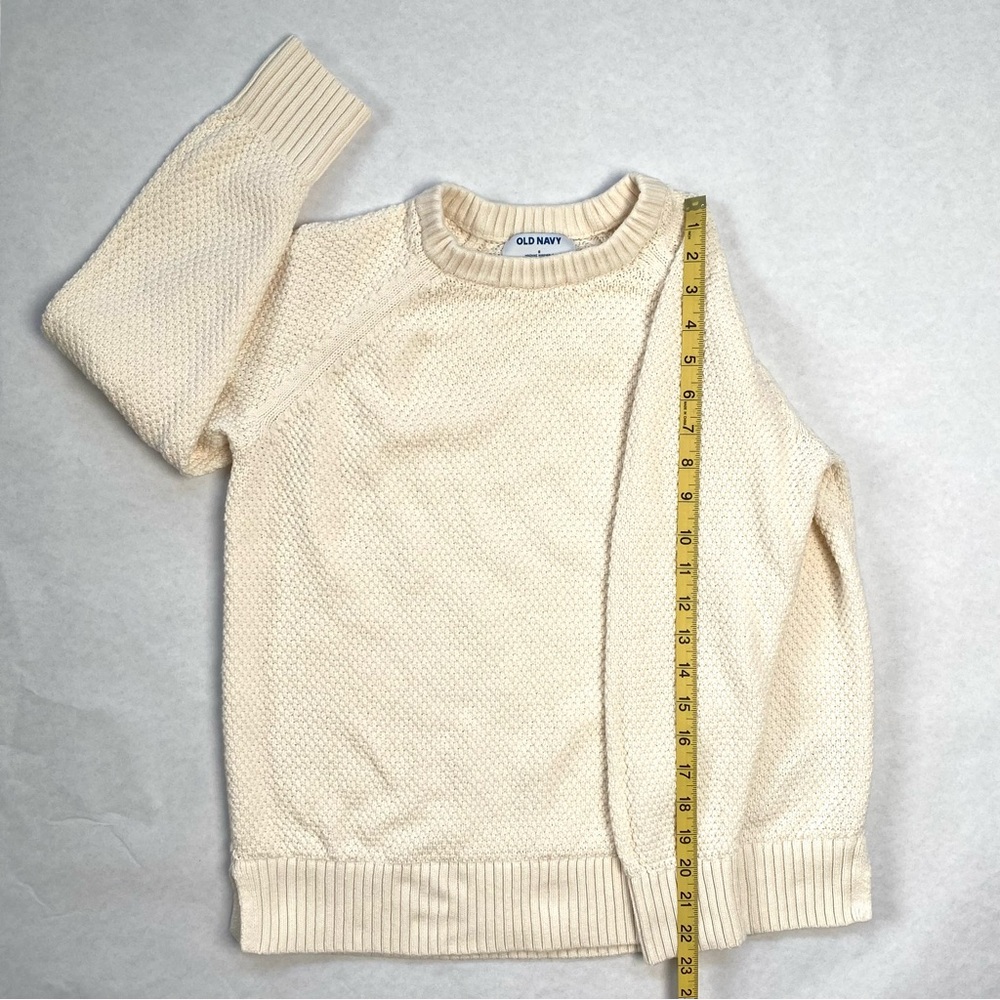 Old Navy Women’s Cream Textured Pullover Tunic Sweater Crew Neck Size S - Picture 11 of 11